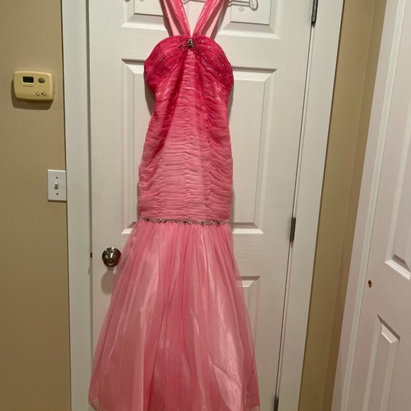 Jovani, Size 4 Dark Pink & Light pink formal dress - Picture 10 of 11